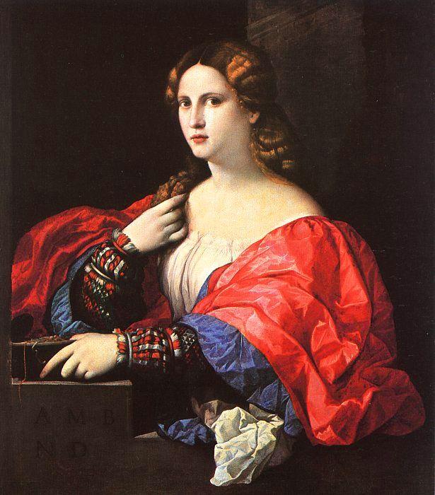 Palma Vecchio Portrait of a Woman oil painting image